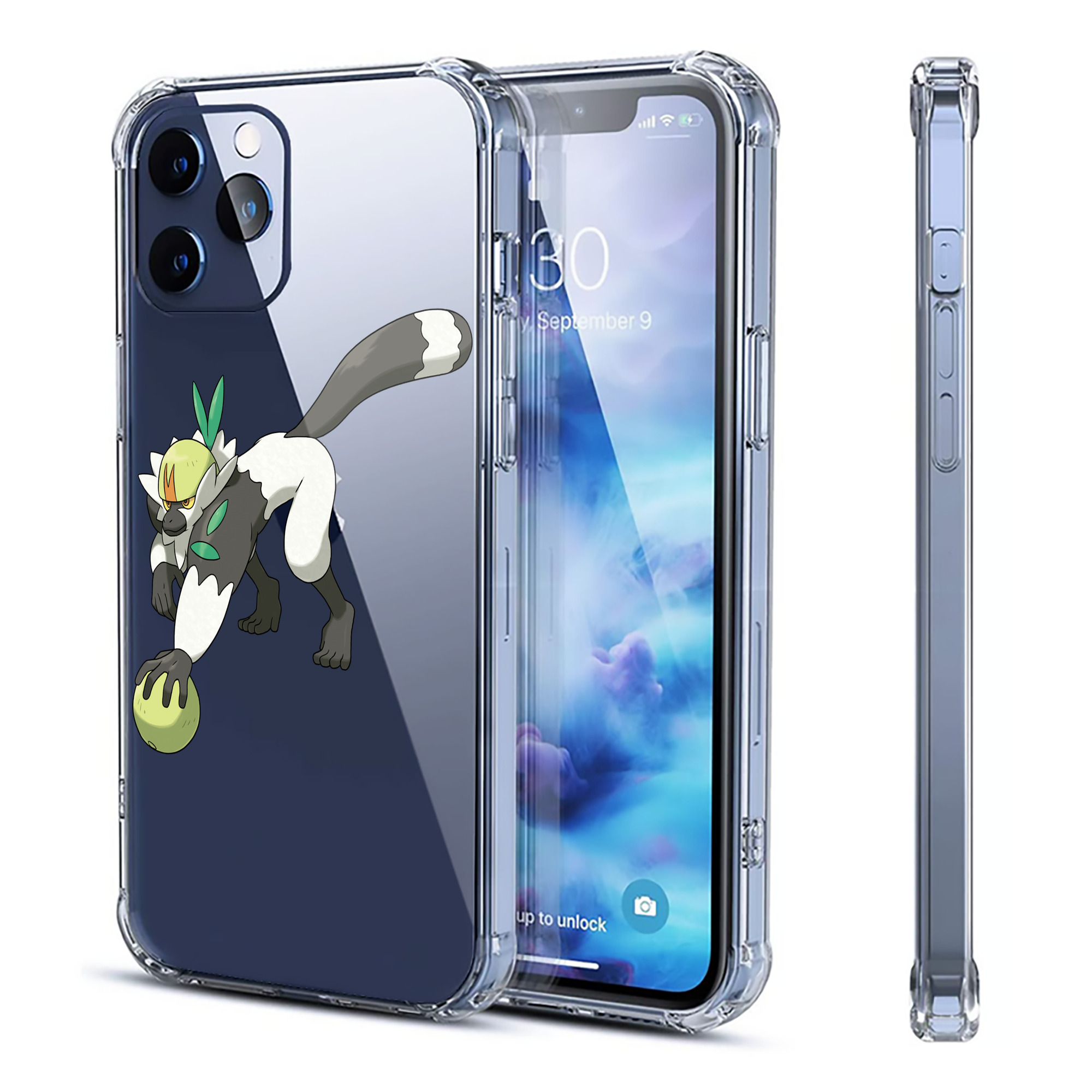 （画像用） ポケットモンスター Pokémon 【iPhone 12シリーズ対応】透明スマホケース（クリアソフトケース）